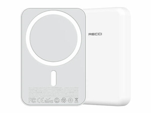 پاوربانک بی سیم مغناطیسی 5000 میلی آمپر ساعت رسی Recci  Wireless Magnet Power Bank 5000mah RPB-W11