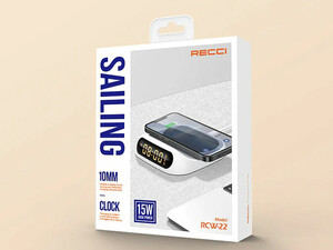 Recci RCW-22 Sailing clock wireless fast charging 15W high power with digital clock display