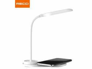 خرید شارژر بی سیم و چراغ رومیزی رسی Recci Desktop Wireless Charging Lamp RLS-L08