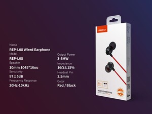 خرید هندزفری سیمی با جک 3.5 میلی‌متری رسی Recci REP-L08 Wired Earphone