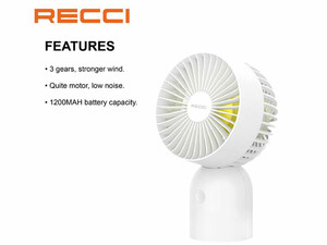 قیمت پنکه کوچک رومیزی شارژی رسی Recci Desktop Fan Angel RLS-F01