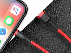 کابل شارژ یو اس بی به لایتنینگ با توان 2.4آمپر به طول 0.5متر بیسوس Baseus USB to Lightning charging cable with a power of 2.4 amps and a length of 0.5 meters CALKLF-A09