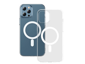 قاب محافظ مگنتی آیفون 12 پرومکس بیسوس Baseus Apple iPhone 12 Pro Max Crystal Magnetic Case ARJT000702