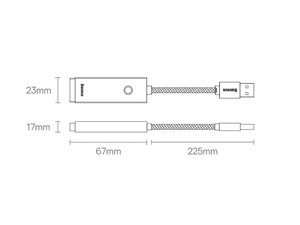 خرید آداپتور شبکه خارجی تایپ سی سری  RJ 45 1Gbps مشکی باسئوس