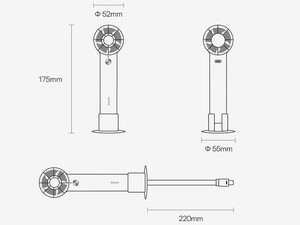 پنکه دستی و پاوربانک 4000 لایتنینگ بیسوس Baseus Handheld Fan With Power Bank Lightning Cable ACFX010003