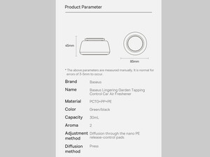 خوشبوکننده هوا ماشین بیسوس Baseus Lingering Garden CNFX030001