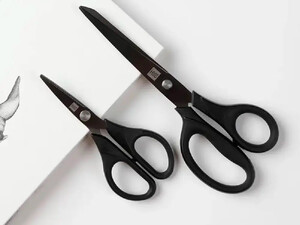 مجموعه قیچی کاغذ 2 عددی شیائومی Heat-Plated Titanium Stationery Scissors Combination HU0030