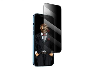 محافظ صفحه نمایش شیشه ای پرایویسی ضد ضربه آیفون گرین Green iPhone 12 Pro Max 3D Unbreakable Privacy Anti-Shock Glass