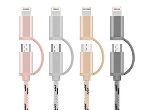 کابل شارژ دو سر جویروم JOYROOM JR-S319 Armor Speed Micro &amp; Lightning 1m