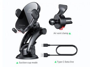 پایه نگهدارنده و شارژر بی‌سیم خودروی مک‌دودو  MCDODO 15W Wireless Charger Car Mount Space Series CH-7620