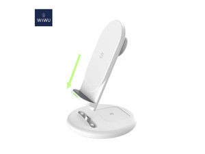 ارزانترین شارژر وایرلس مغناطیسی استند رومیزی سه کاره آیفون 15 وات ویوو WIWU POWER AIR 18W 3 IN 1 WIRELESS CHARGER