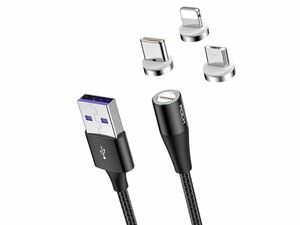 کابل شارژ فست سه سر آهنربایی راک Rock G1 Magnetic Cable Fast Charge 1m