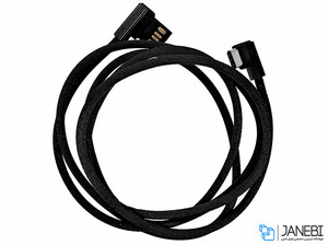 کابل تایپ سی داده راک اسپیس Rock Space Type-C Dual-end L-shaped Metal Round Cable