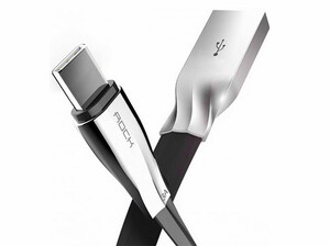 کابل هوشمند تایپ سی راک Rock Type-C Auto Disconnect Salmon Series 1M