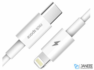 کابل شارژ سریع تایپ سی به لایتنینگ راک Rockspace Type-C to Lightning Round Cable 1M