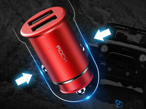 شارژر فندکی مینی راک Rock Metal Mini Car Charger