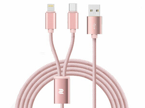 کابل شارژ دو سر راک RockSpace 2 In 1 Charging Cable w Version D