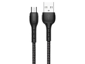 کابل شارژ سریع و انتقال دیتا میکرو رسی Recci RTC-N16M MicroUSB Fast Charging Data Cable 2.4A 1M