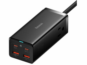 شارژر و چند راهی برق سوپر فست شارژ 100 وات با کابل برق 1.5 متری بیسوس Baseus GaN3 Pro Desktop PSZM000201