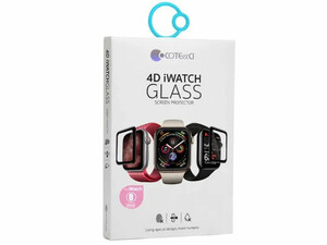 محافظ صفحه نمایش اپل واچ 45 میلی‌متری سری 7 و 8 کوتتسی Coteetci iWatch7/8 black frame full Glue tempered glass 45mm 24006-45