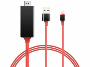 کابل چند سر اچ دی ام آی به لایتنینگ و یو اس بی 2 متری کوتتسی Coteetci HDMI to Lightning USB Cable 33021