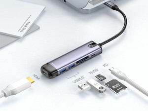 هاب شارژر تایپ سی 6 پورت مک دودو Mcdodo HU-7740 6 in 1 USB-C HUB