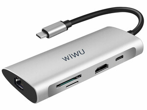 هاب تایپ سی 8 پورت مک بوک فلزی ویوو WiWU Alpha 831HRT Type-C Hub 8-in-1 Multiport Macbook Adapter