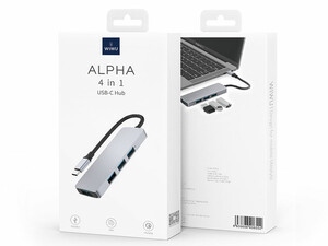 خرید هاب تایپ سی چهار پورت یو اس بی فلزی ویوو WiWU Alpha 440 Pro Usb C Hub 4-in-1