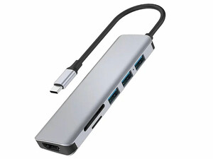 هاب تایپ سی 7 پورت مک بوک فلزی ویوو WiWU Type C Usb C Adapter 7 in 1 For Macbook Alpha 731 HC