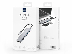 هاب تایپ سی 7 پورت مک بوک ویوو WiWU Type C Usb C Adapter 7 in 1 For Macbook Alpha 731 HC