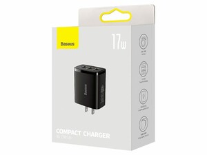 شارژر دیواری یواس‌بی 17 وات بیسوس Baseus Compact Charger 3U US CCXJ020201