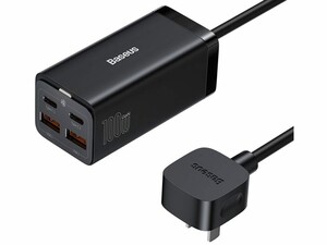 شارژر دیواری سوپر فست شارژ تایپ‎‌سی و یو‌اس‌بی 100 وات بیسوس Baseus GaN3 Pro Fast Charger 2U+2C CN CCGP000001