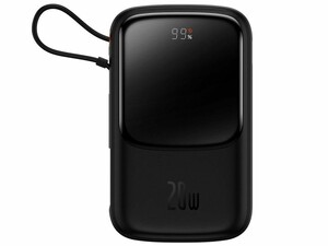 پاوربانک شارژر سریع 20 وات به همراه کابل تایپ‌سی 0.5 متری 10000 بیسوس Baseus Qpow Pro Fast Charge Power Bank PPQD020001