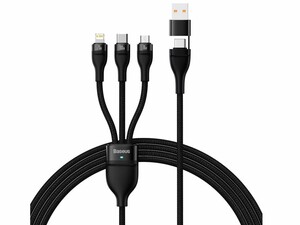 کابل فوق شارژ سریع چند سر 1.2 متری بیسوس Baseus Flash Series Fast Charging Cable 100W CASS030103