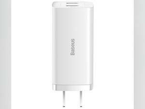 شارژر دیواری سوپر فست شارژ 65 وات با دو درگاه تایپ‎سی بیسوس Baseus Charger 67W 2Type-C US CCGL000101