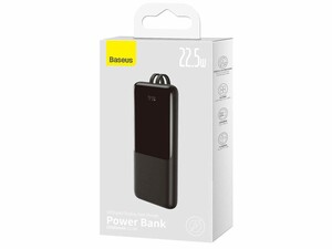 پاوربانک 10000 فست شارژ با کابل تایپ‌سی و لایتنینگ بیسوس Baseus Power Bank Elf Digital Display 22.5W PPJL010001