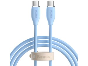 کابل تایپ‌سی به تایپ‌سی بیسوس Baseus CAGD030101 Jelly Liquid Silica Gel Type-C to Type-C Fast Charging Data Cable 2M