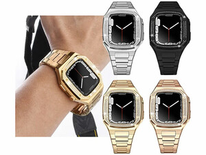 بند استیل اپل واچ 45 میلی‌متری کوتتسی Coteetci W80 AP diamond +316L set strap 22010-BK 45mm