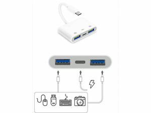 قیمت کابل تبدیل او تی جی تایپ سی به یو اس بی و تایپ سی کوتتسی Coteetci USB-C 3in1 OTG 33018