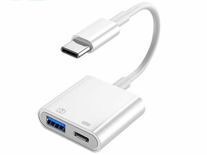 کابل تبدیل او تی جی تایپ سی به یو اس بی و تایپ سی کوتتسی Coteetci USB-C 2in1 OTG 33017
