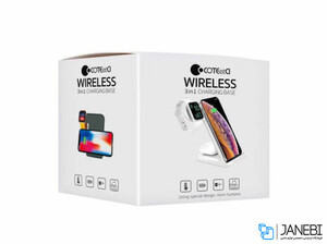 پایه شارژ اپل واچ و آیفون Coteetci Wireless 3in1 Charging Base