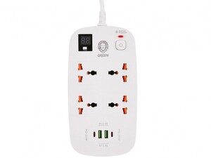 چند راهی برق هوشمند 4 سوکت و 2 یو‌اس‌بی و 2 تایپ‌سی گرین Green Multiport Smart Power Socket 3500W 3M GNPS2PDWH