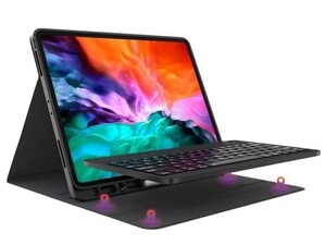 کاور کیبورددار آیپد پرو گرین Green Leather Case Wireless Keyboard iPad Pro 12.9 2020