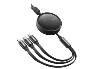 کابل شارژسه سر مک دودو Mcdodo CA-725 3in1 Retractable Charging Cable 1.2M