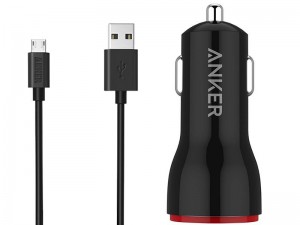 شارژر فندکی انکر مدل B2310 PowerDrive 2 بهمراه کابل شارژ MicroUSB