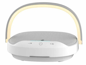 اسپیکر بلوتوث و شارژر وایرلس قابل حمل دارای چراغ ویوو WiWU 3 in 1 Wireless charging desk lamp speaker Y1