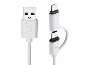 کابل دو کاره توتو مدل Full Series 2 in 1 cable Data transmission