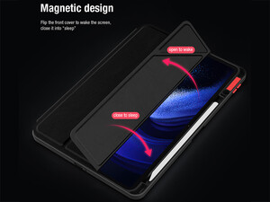 خرید کیف محافظ تبلت 11 اینچ شیائومی نیلکین Nillkin Bevel Leather smartcover case for Xiaomi Pad 6, Pad 6 Pro