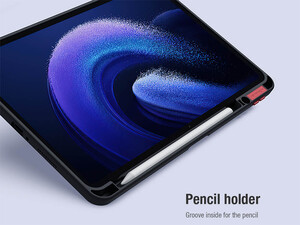 بهترین کیف محافظ تبلت 11 اینچ شیائومی نیلکین Nillkin Bevel Leather smartcover case for Xiaomi Pad 6, Pad 6 Pro