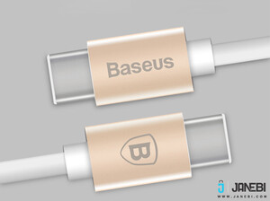 لوگوی بیسوس روی کابل تایپ سی به تایپ سی بیسوس Baseus Gather Series Type-C to Type-C Cable